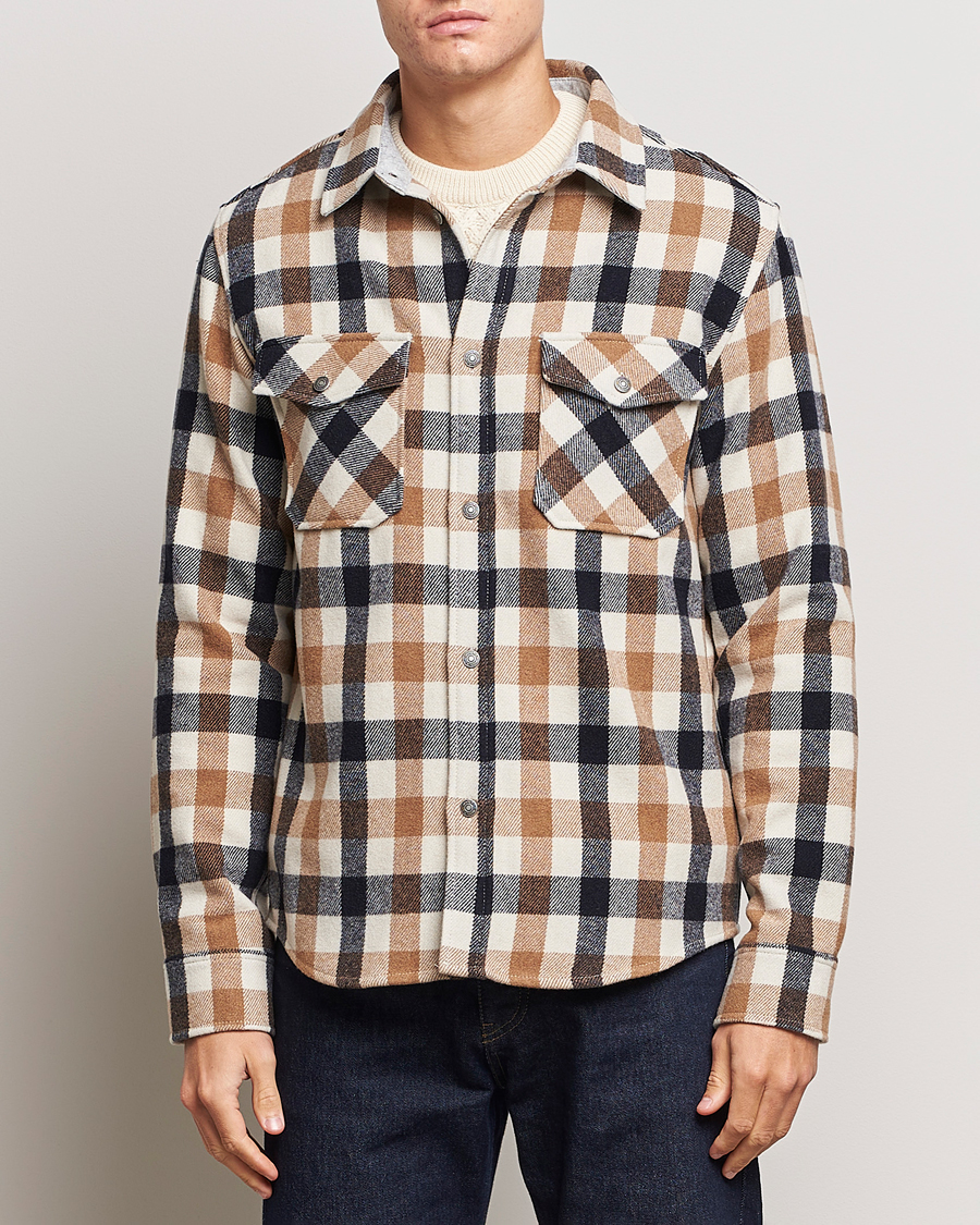 Herren | Hemden | Woolrich | Alaskan Melton Wool Overshirt White Buffalo