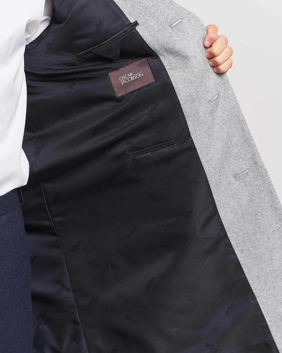 Herren | Jacken | Oscar Jacobson | Shaw Wool/Cashmere Coat Light Grey