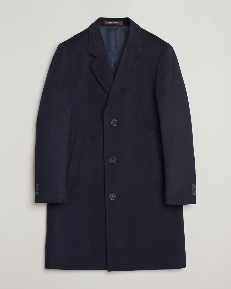Herren | Jacken | Oscar Jacobson | Shaw Wool/Cashmere Coat Navy