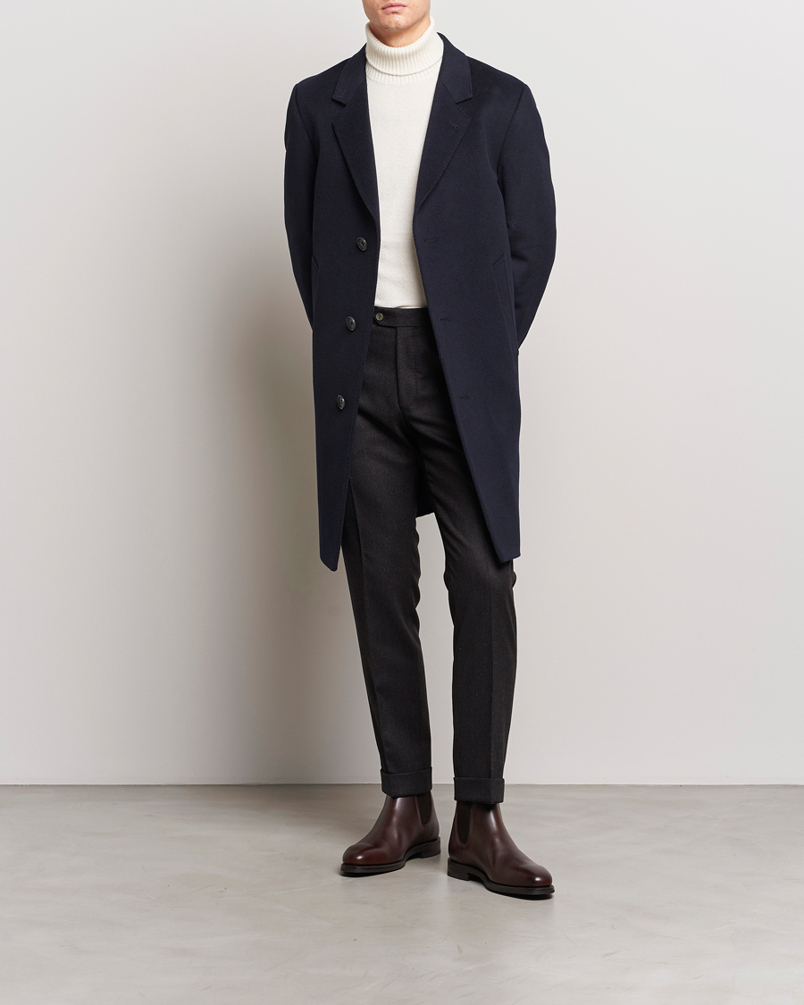 Herren | Jacken | Oscar Jacobson | Shaw Wool/Cashmere Coat Navy