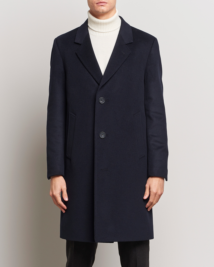 Herren | Jacken | Oscar Jacobson | Shaw Wool/Cashmere Coat Navy