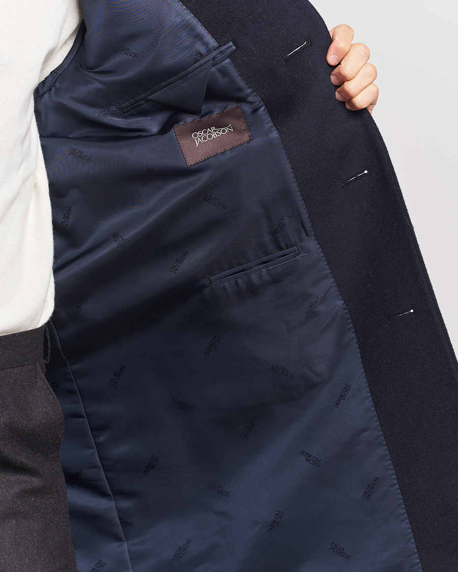 Herren | Jacken | Oscar Jacobson | Shaw Wool/Cashmere Coat Navy