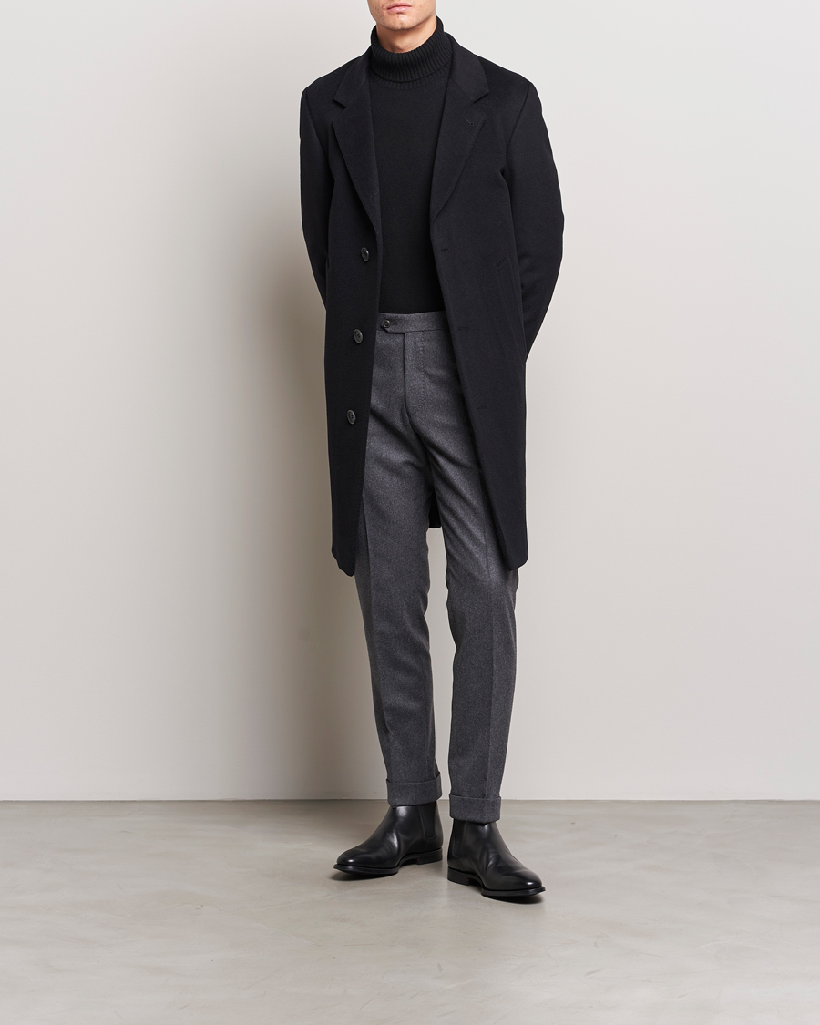 Herren | Jacken | Oscar Jacobson | Shaw Wool/Cashmere Coat Black