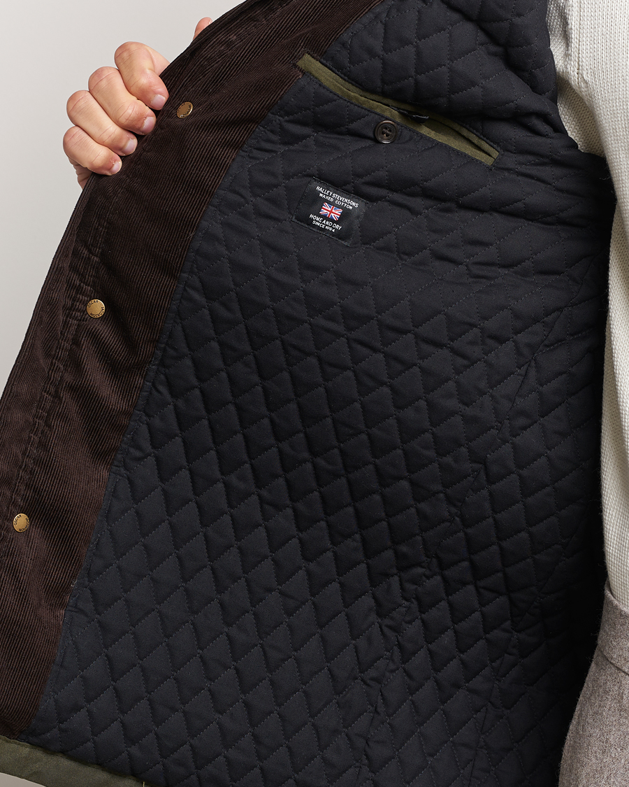 Herren | Jacken | Oscar Jacobson | Colewyn Waxed Padded Jacket Olive