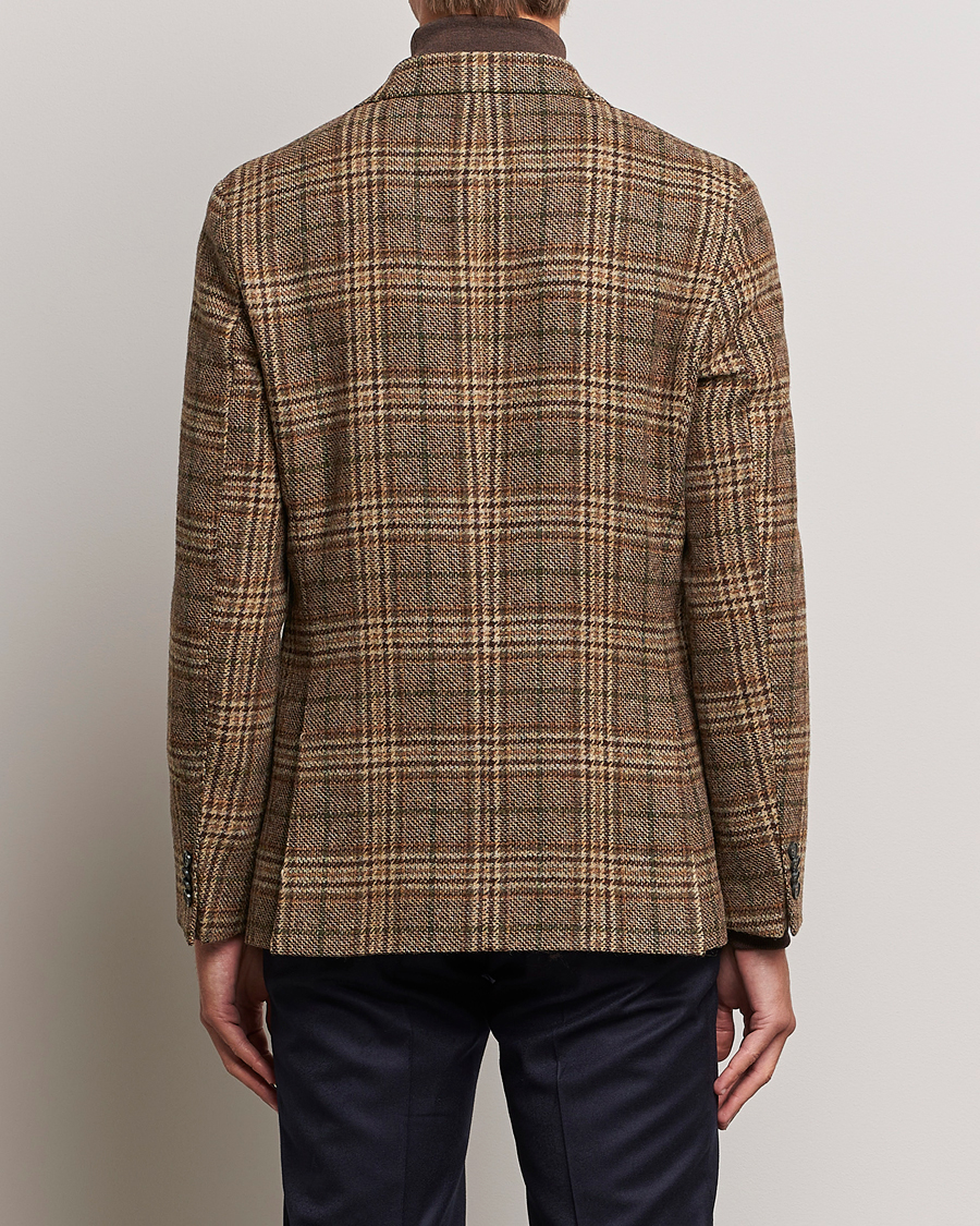 Herren | Sakkos | Oscar Jacobson | Fogerty Soft Checked Wool Blazer Brown