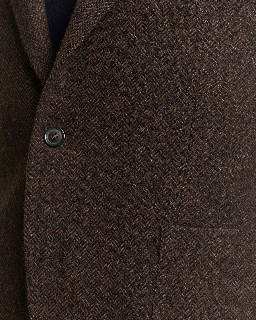 Herren | Sakkos | Oscar Jacobson | Fogerty Moon Herringbone Tweed Blazer Brown