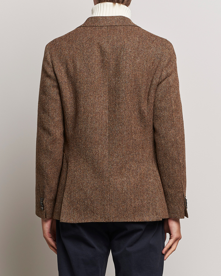 Herren | Sakkos | Oscar Jacobson | Fogerty Moon Herringbone Tweed Blazer Beige