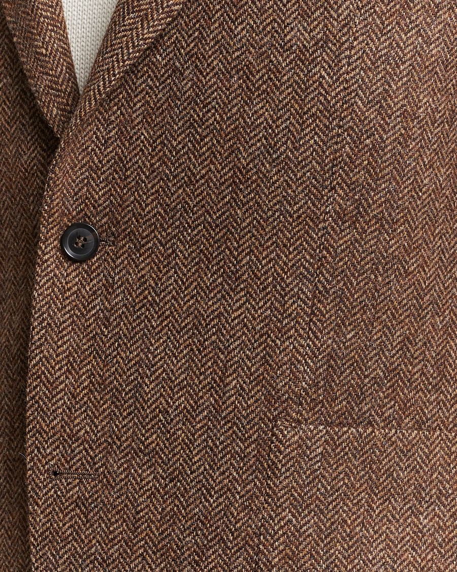 Herren | Sakkos | Oscar Jacobson | Fogerty Moon Herringbone Tweed Blazer Beige