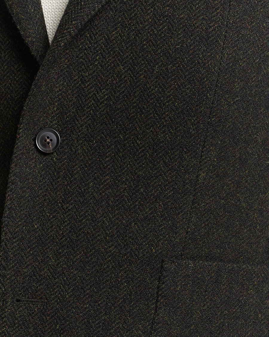 Herren | Sakkos | Oscar Jacobson | Fogerty Moon Herringbone Tweed Blazer Green
