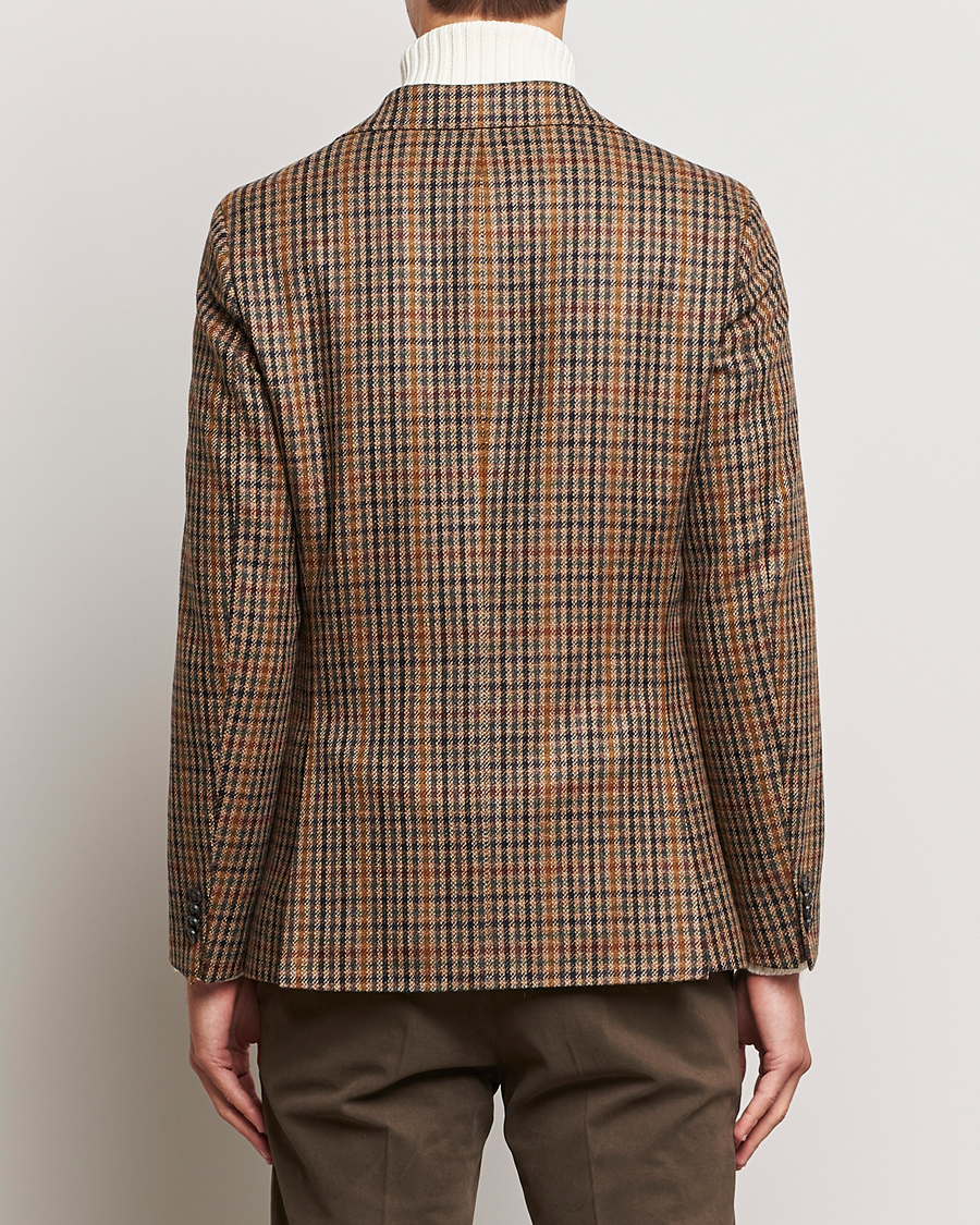 Herren | Sakkos | Oscar Jacobson | Eizer Houndstooth Wool/Cashmere Blazer Brown