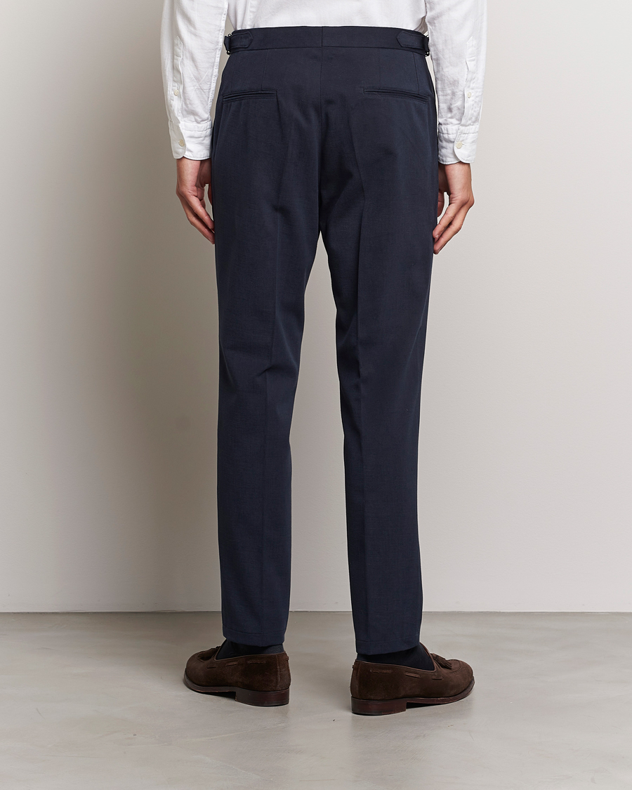 Herren | Hosen | Oscar Jacobson | Delon Brushed Cotton Trousers Navy