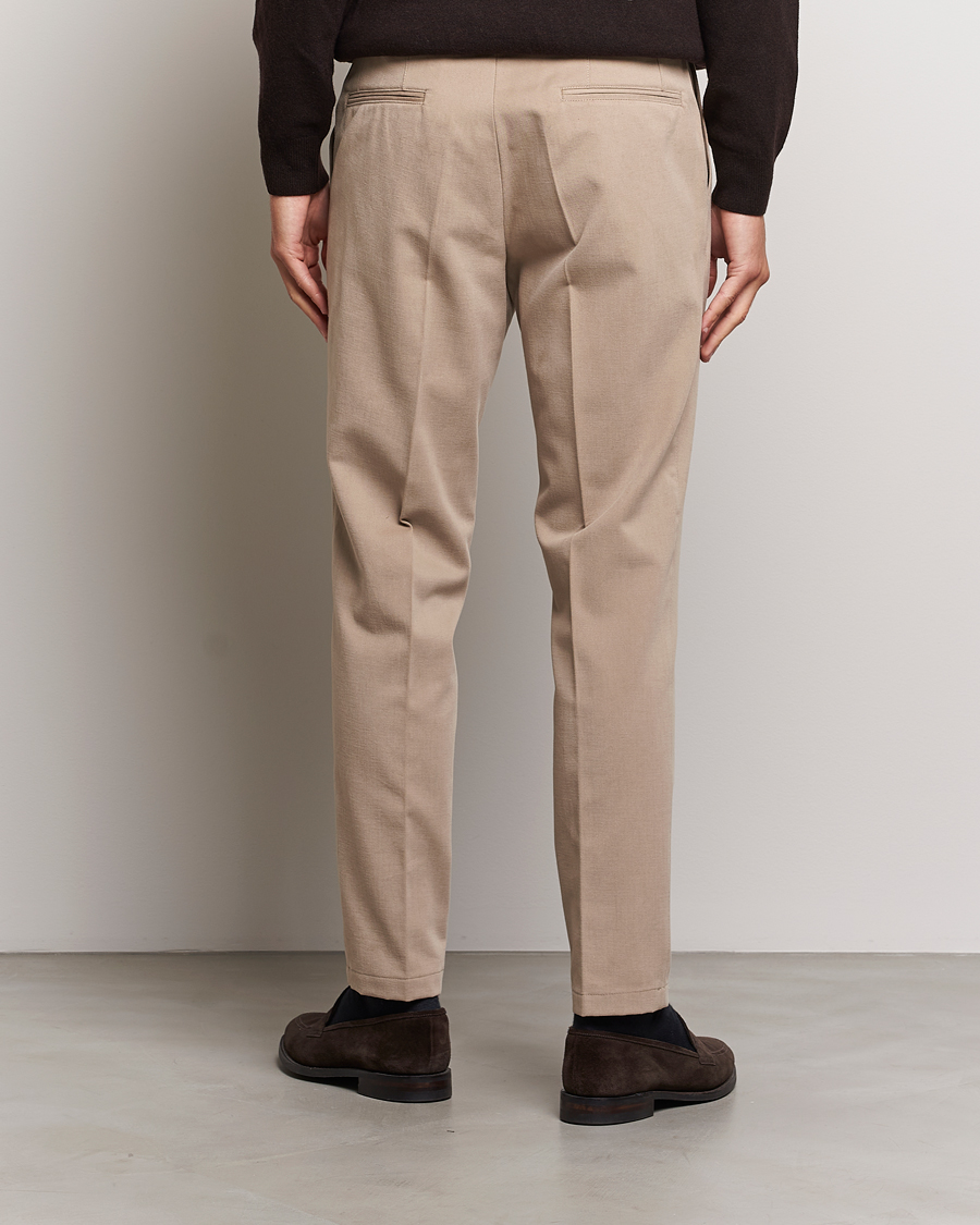 Herren | Hosen | Oscar Jacobson | Delon Brushed Cotton Trousers Beige