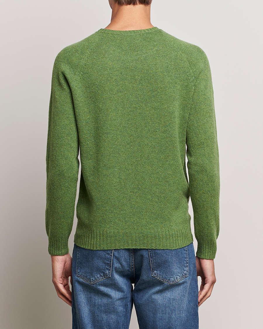 Herren | Pullover | Oscar Jacobson | Kendal Raglan Wool Crewneck Green