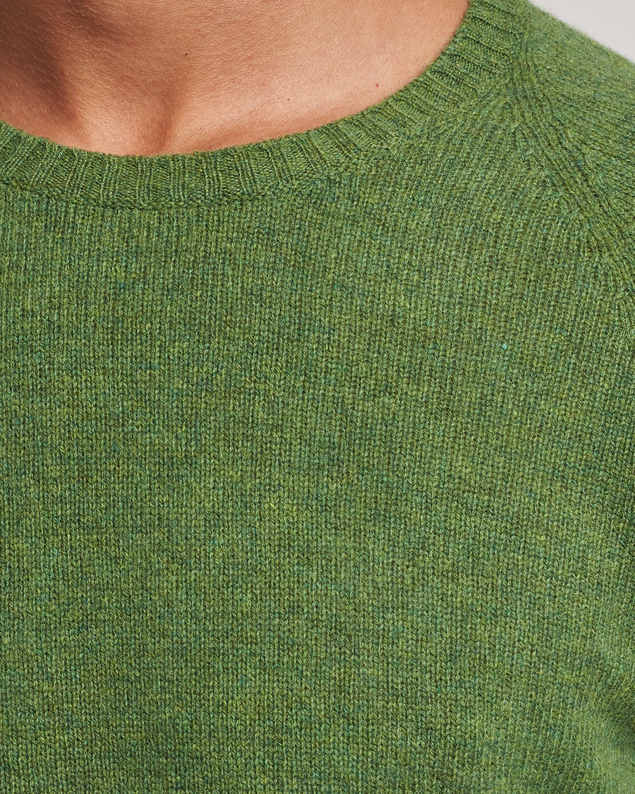Herren | Pullover | Oscar Jacobson | Kendal Raglan Wool Crewneck Green