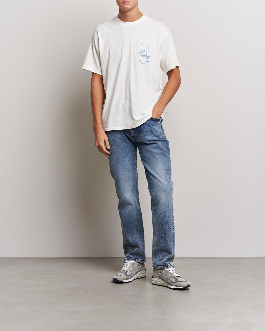 Herren | T-Shirts | Nudie Jeans | Koffe Future Crew Neck T-Shirt Off White