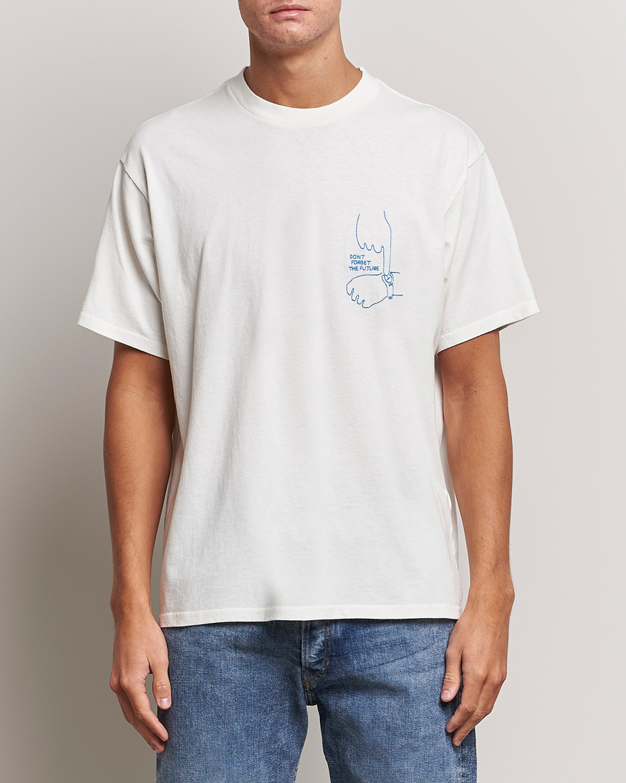 Herren | T-Shirts | Nudie Jeans | Koffe Future Crew Neck T-Shirt Off White