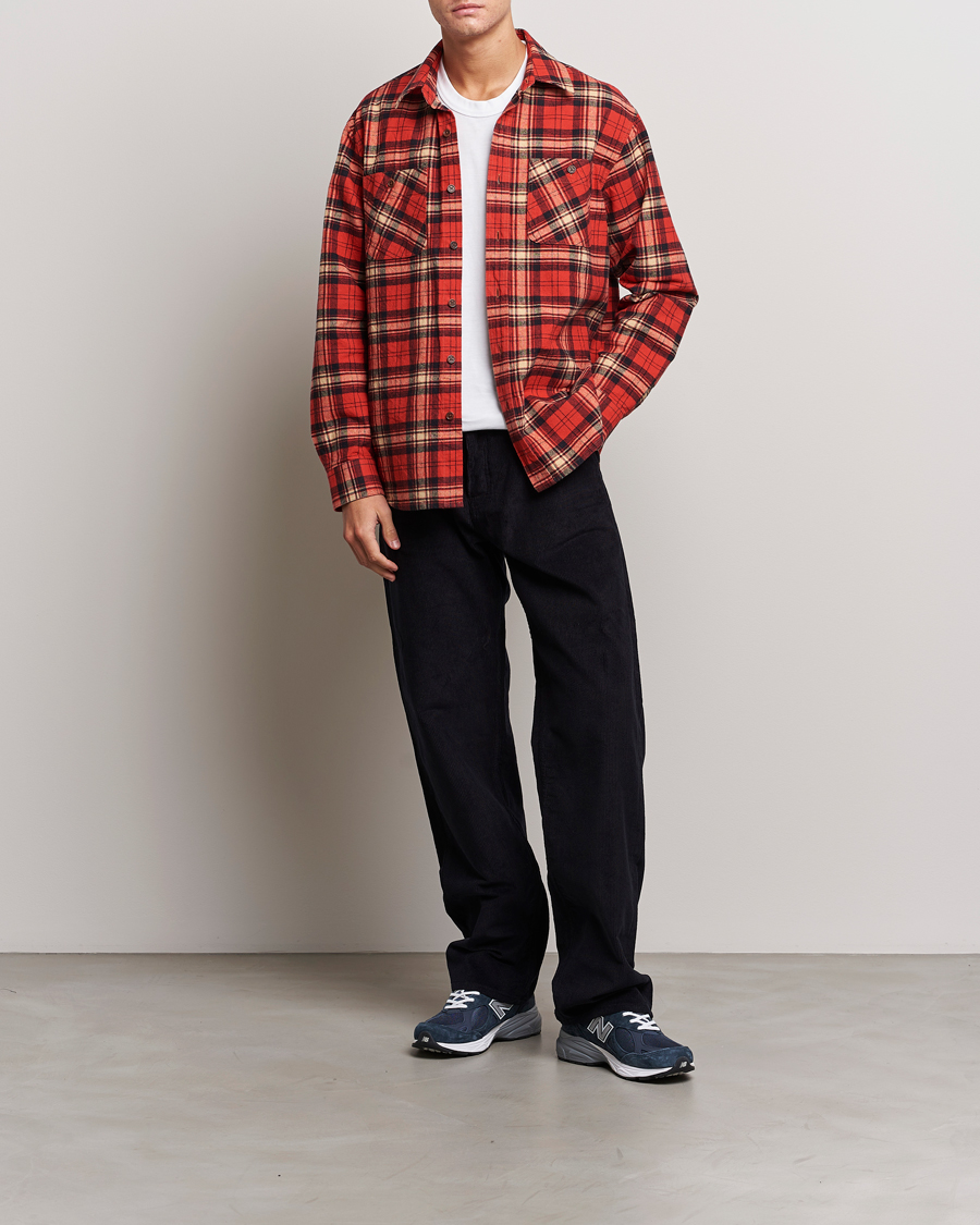 Herren | Hemden | Nudie Jeans | Filip Flannel Checked Shirt Red