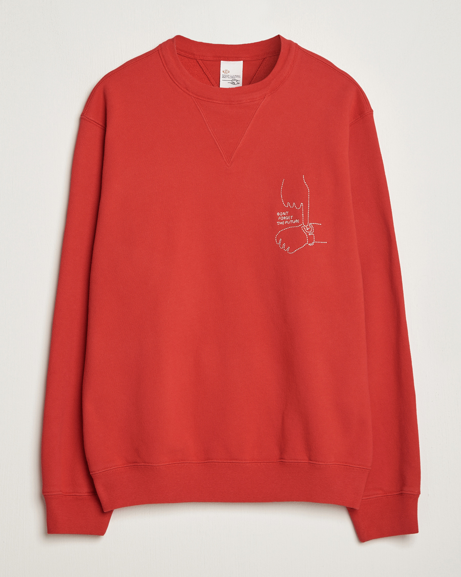 Herren | Pullover | Nudie Jeans | Lasse Future Crew Neck Sweatshirt Red Alert