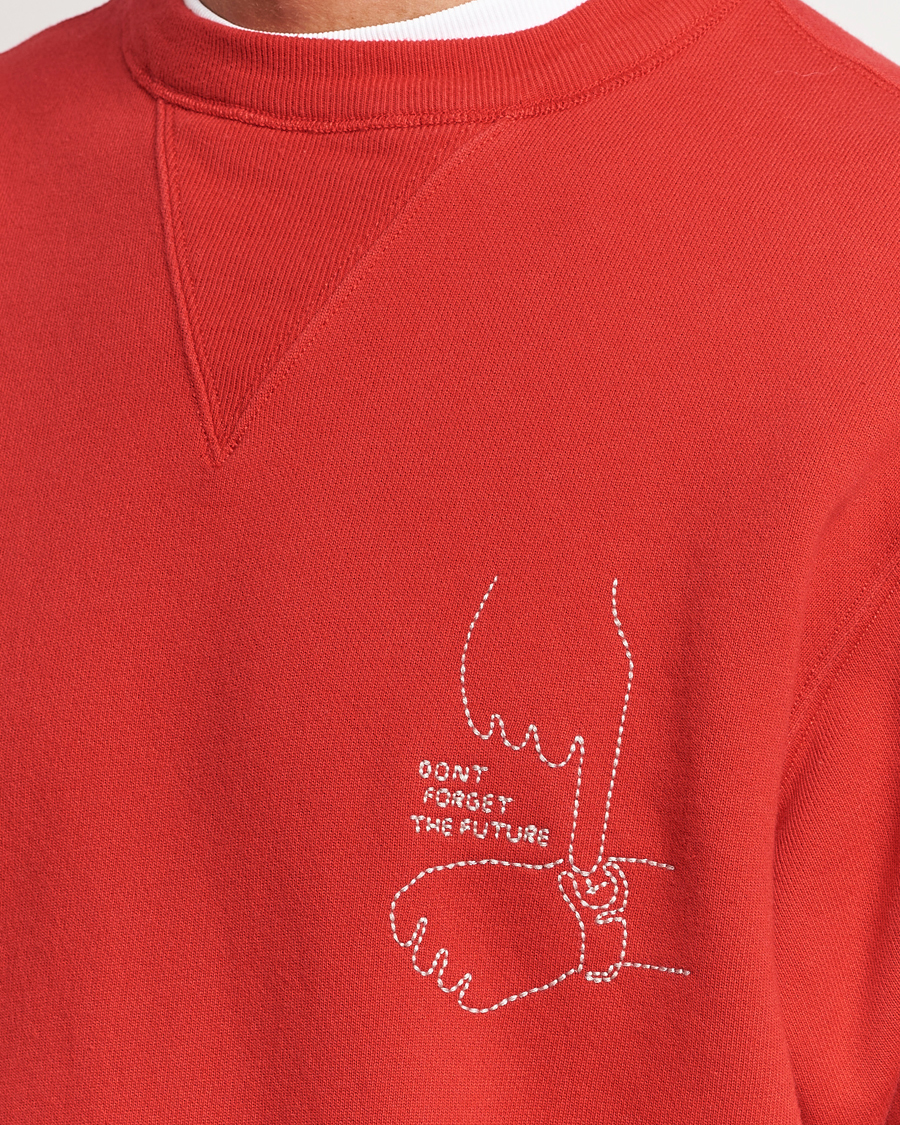 Herren | Pullover | Nudie Jeans | Lasse Future Crew Neck Sweatshirt Red Alert