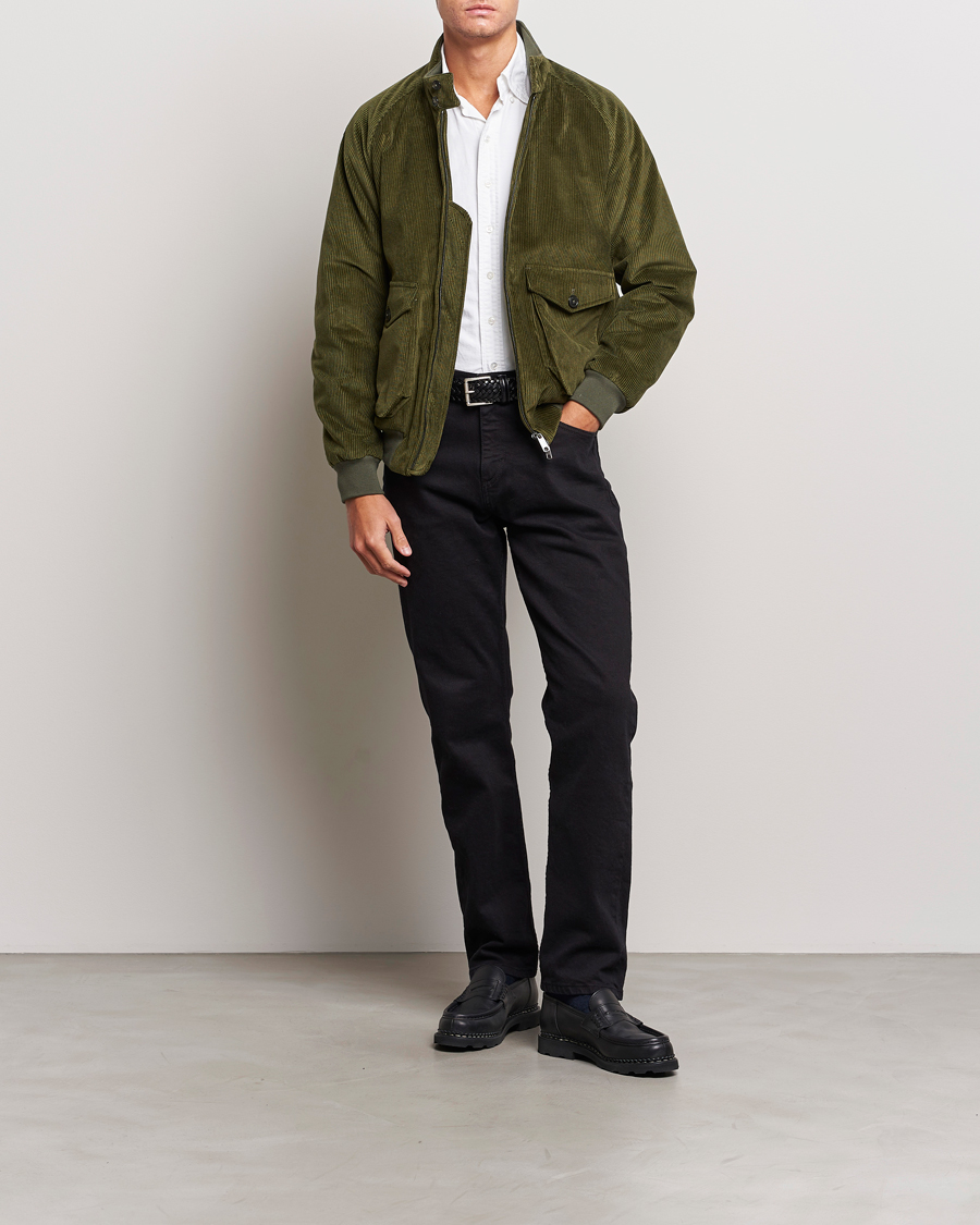 Herren | Jacken | Baracuta | G9 Pocket Padded Cord Harrington Jacket Olive