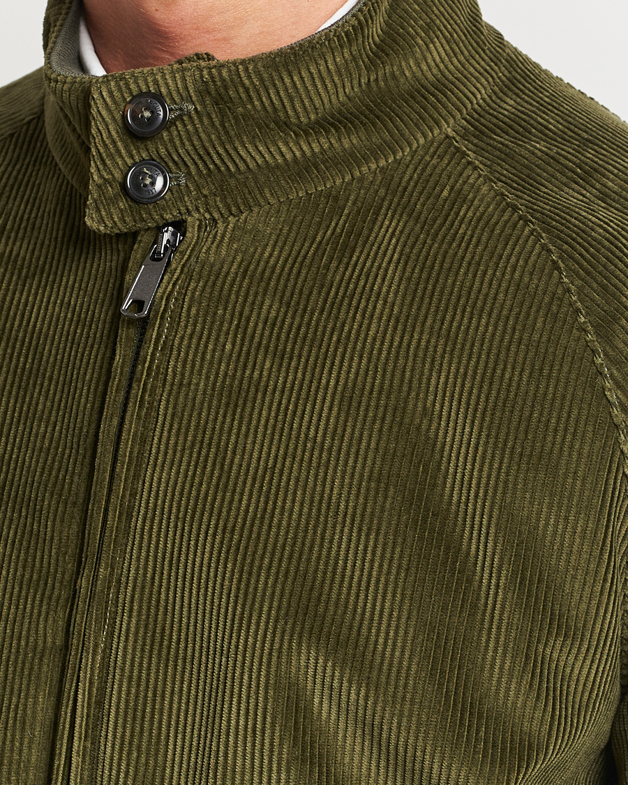 Herren | Jacken | Baracuta | G9 Pocket Padded Cord Harrington Jacket Olive