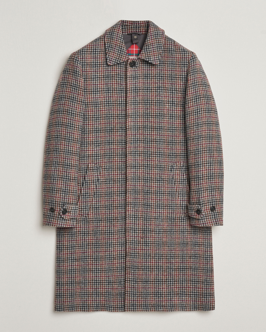 Herren | Jacken | Baracuta | Paul Houndstooth Wool Coat Grey