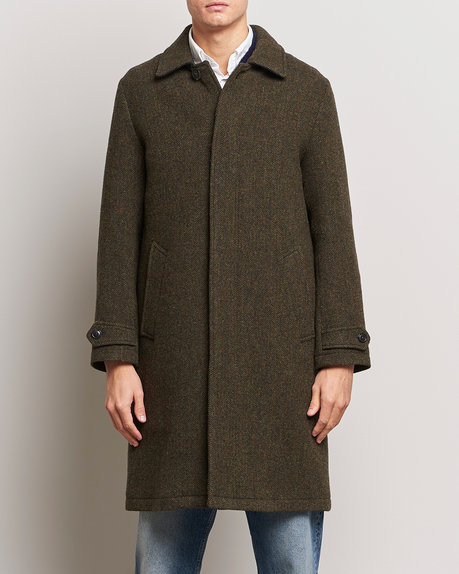 Herren | Jacken | Baracuta | Paul Herringbone Wool Coat Bark