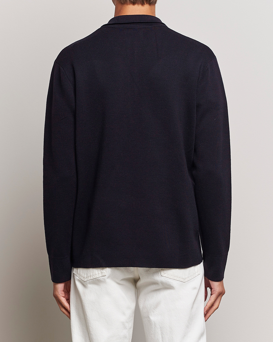 Herren | Pullover | NN07 | Harald Cotton/Modal Half Zip Navy Blue