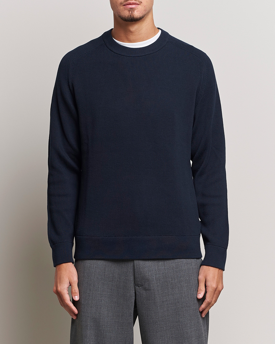 Herren | Strickpullover | NN07 | Kevin Cotton Knitted Sweater Navy Blue