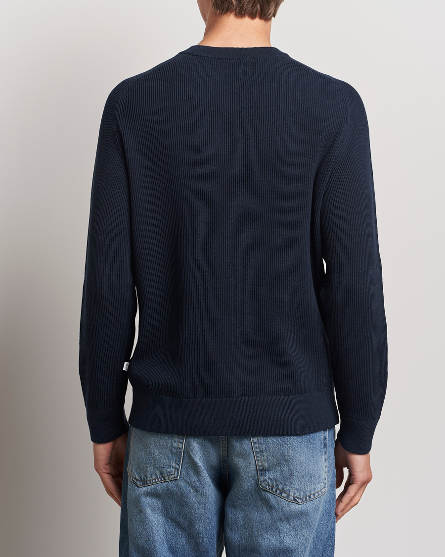 Herren | Pullover | NN07 | Kevin Cotton Knitted Sweater Navy Blue