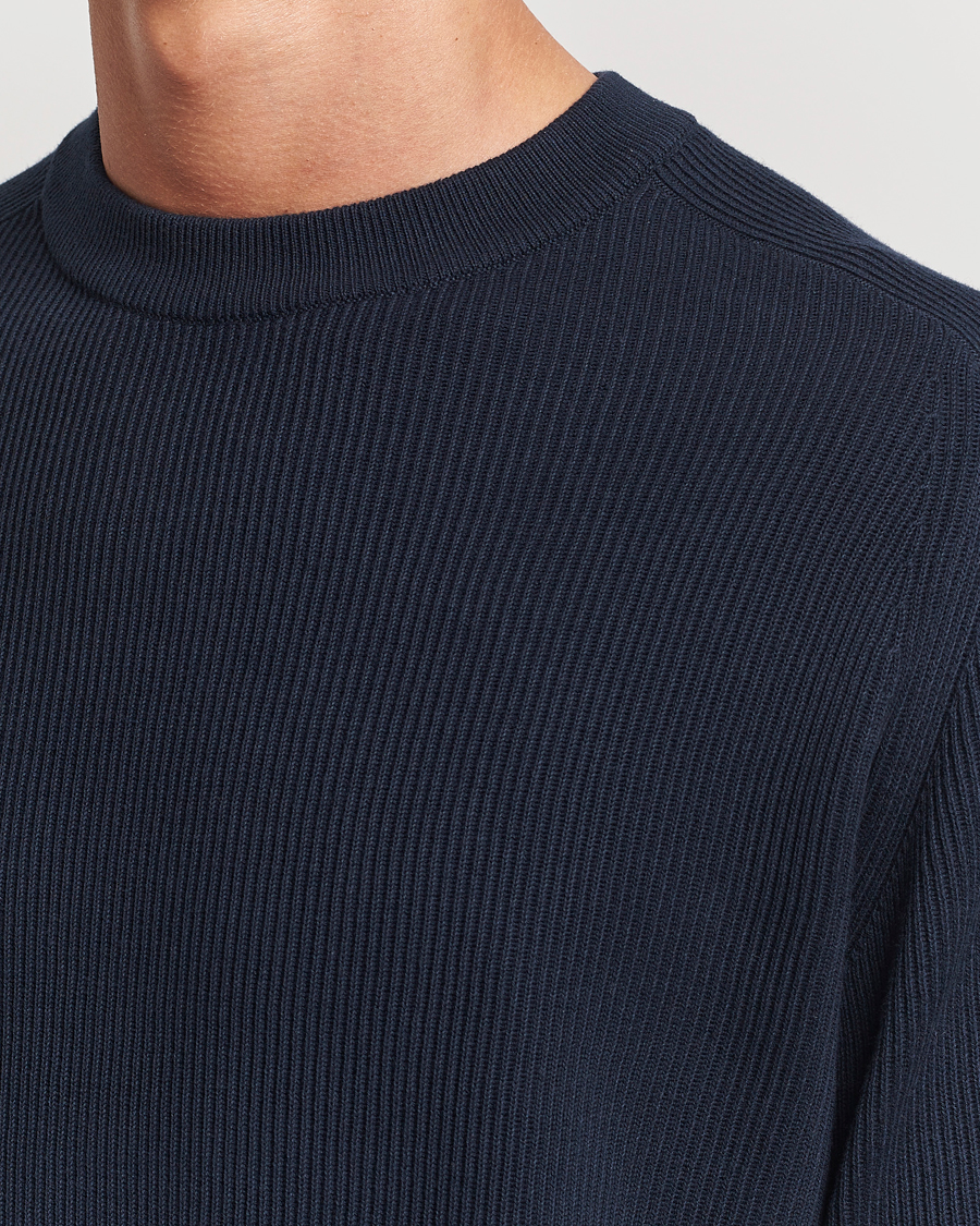 Herren | Pullover | NN07 | Kevin Cotton Knitted Sweater Navy Blue