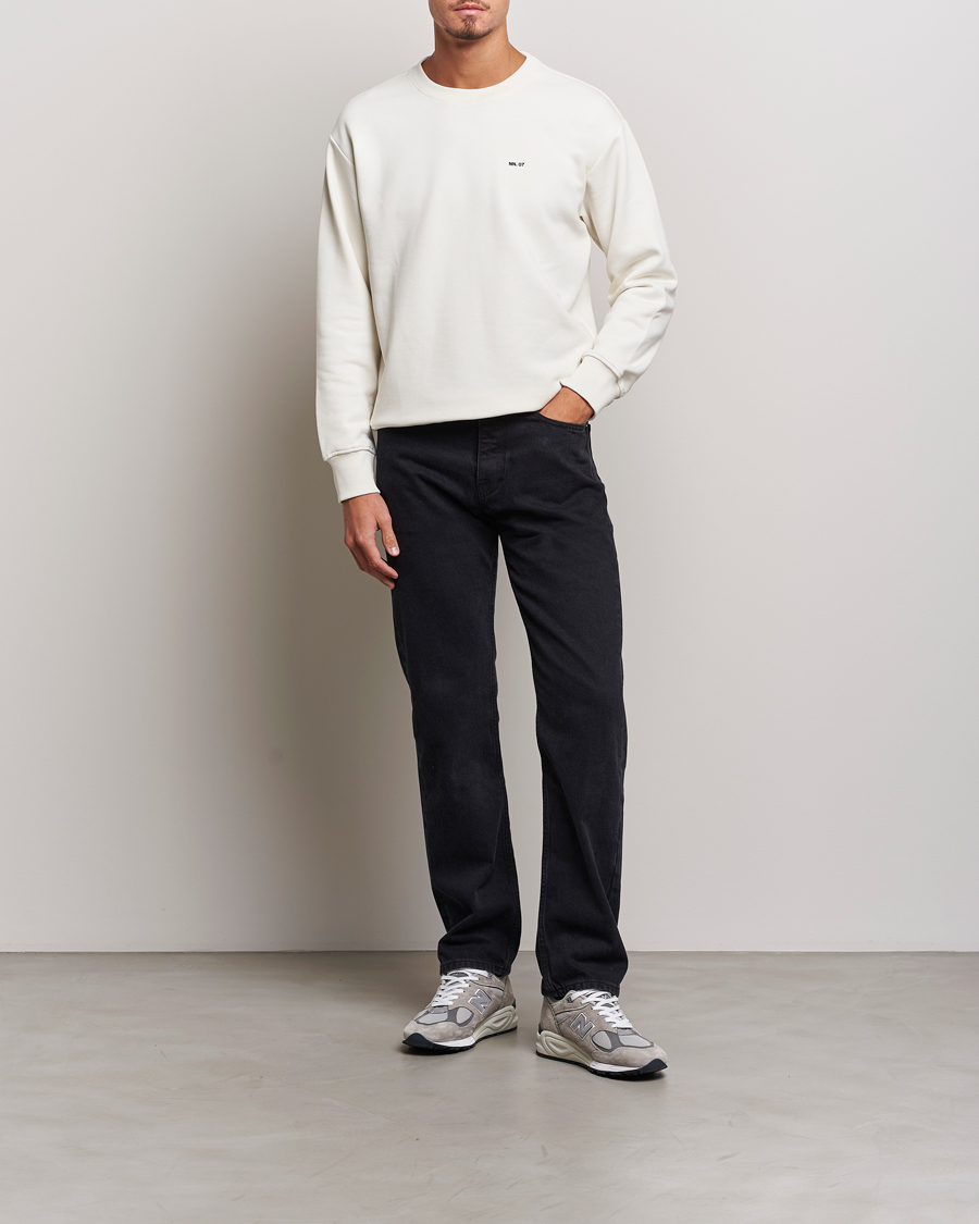 Herren | Pullover | NN07 | Briggs Logo Crew Neck Sweatshirt Off White