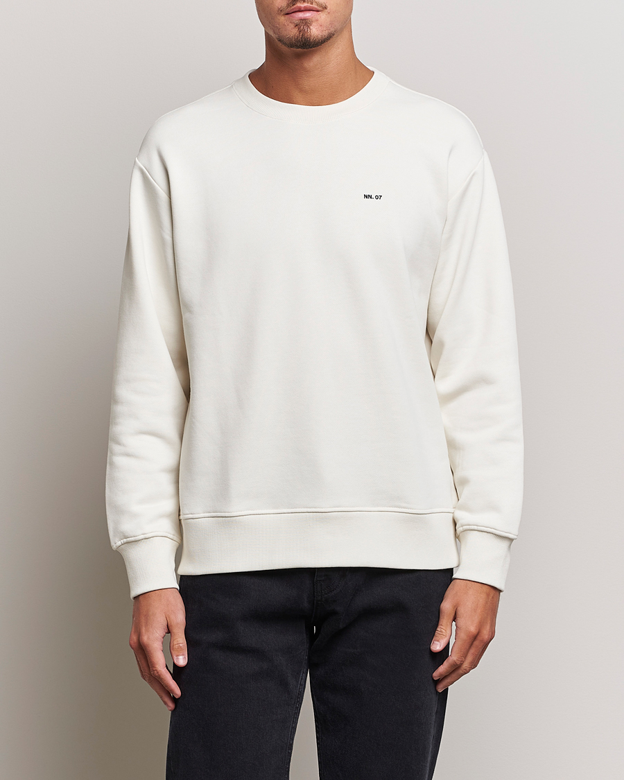 Herren | Pullover | NN07 | Briggs Logo Crew Neck Sweatshirt Off White