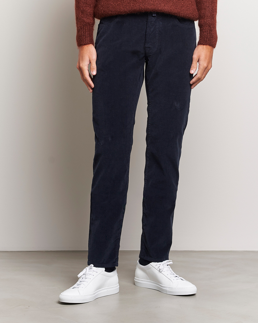 Herren | Hosen | Jacob Cohën | Bard 5-Pocket Corduroy Trousers Navy