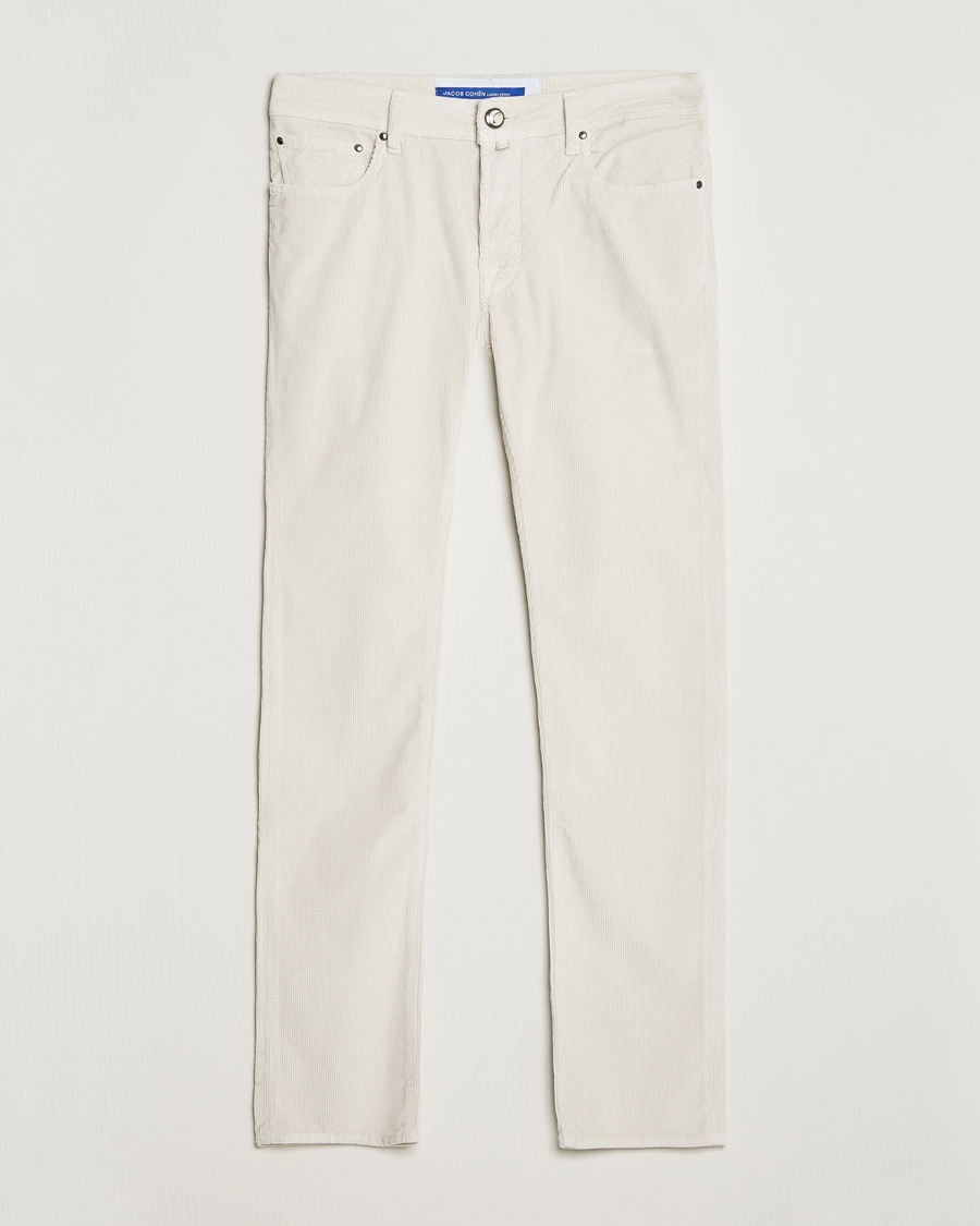 Herren | Hosen | Jacob Cohën | Bard 5-Pocket Medium Corduroy Trousers Off White
