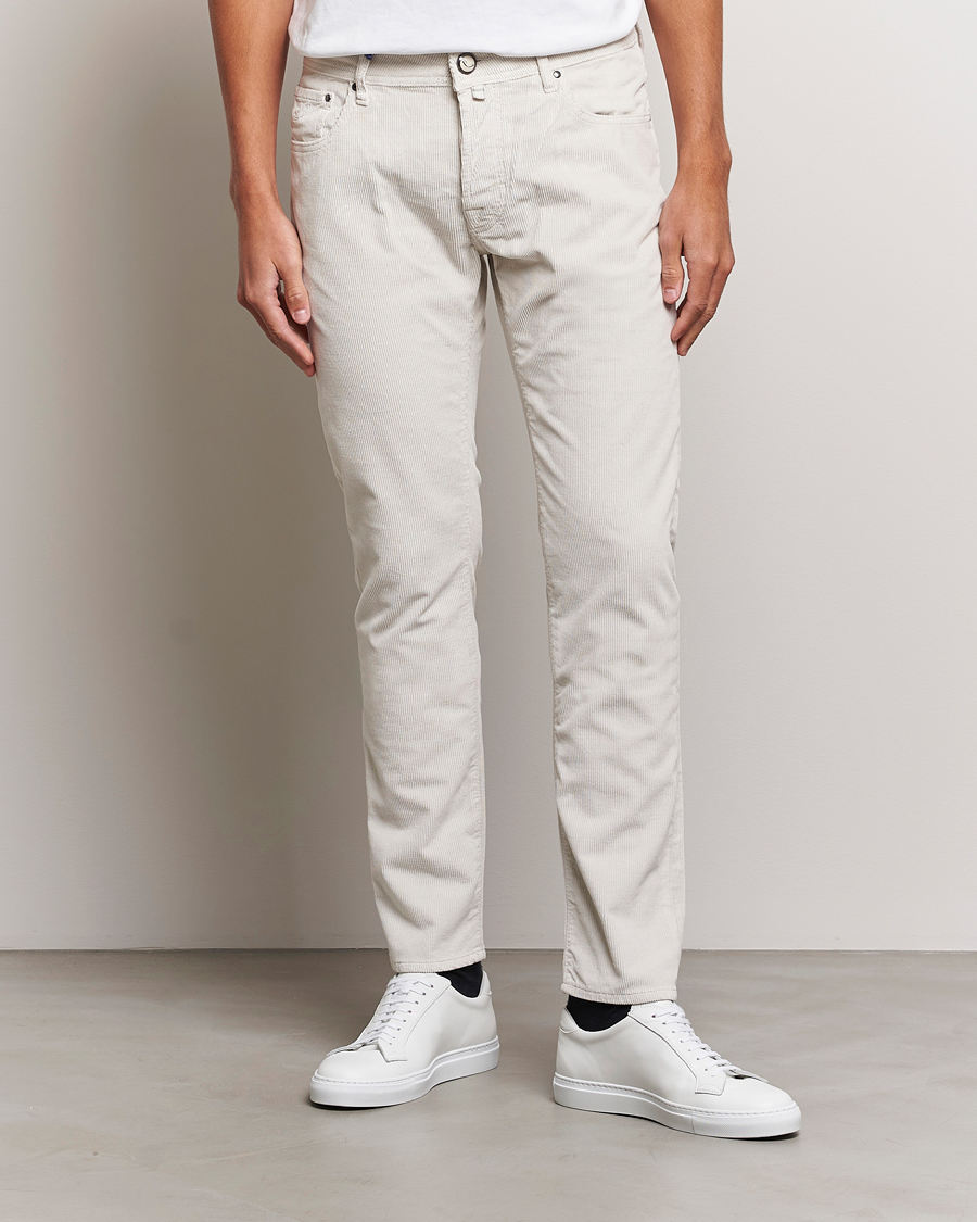 Herren | Hosen | Jacob Cohën | Bard 5-Pocket Medium Corduroy Trousers Off White