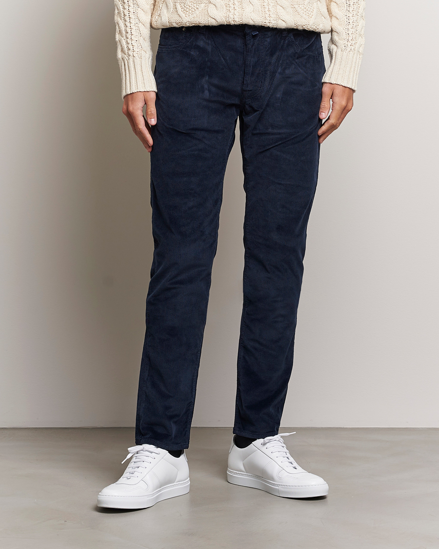 Herren | Hosen | Jacob Cohën | Bard 5-Pocket Medium Corduroy Trousers Navy