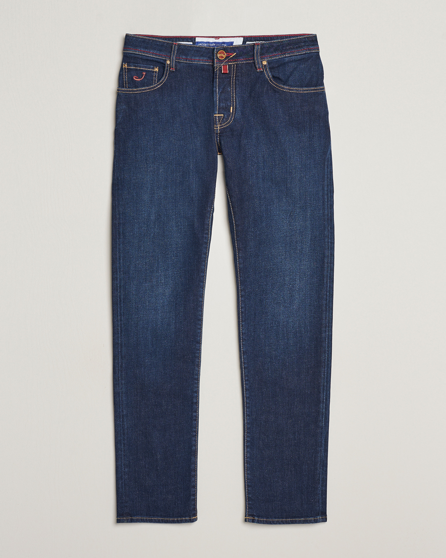 Herren | Jeans | Jacob Cohën | Nick Venice Slim Fit Stretch Jeans Dark Blue