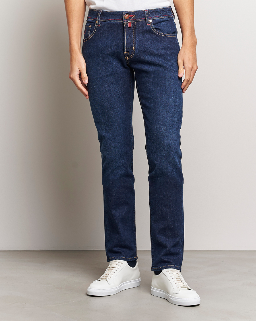 Herren | Jeans | Jacob Cohën | Nick Venice Slim Fit Stretch Jeans Dark Blue