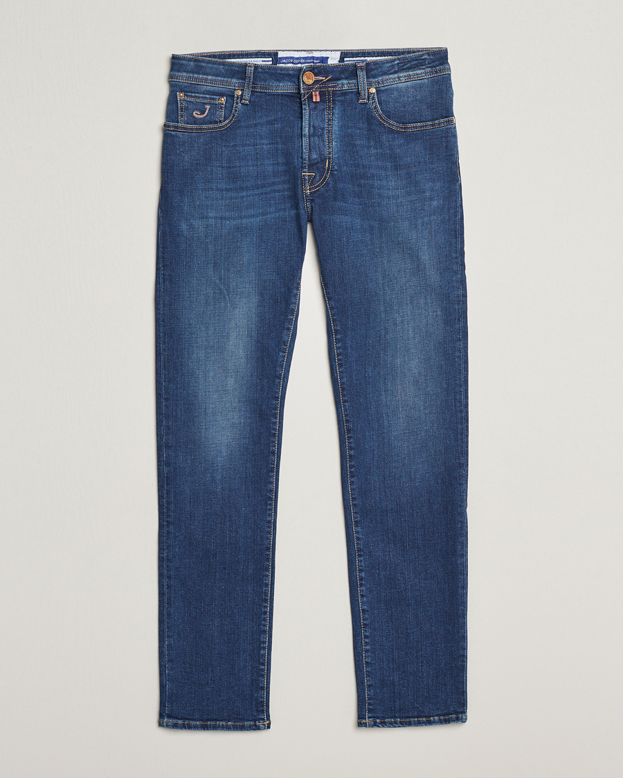 Herren | Jeans | Jacob Cohën | Bard Rome Slim Fit Stretch Jeans Mid Blue