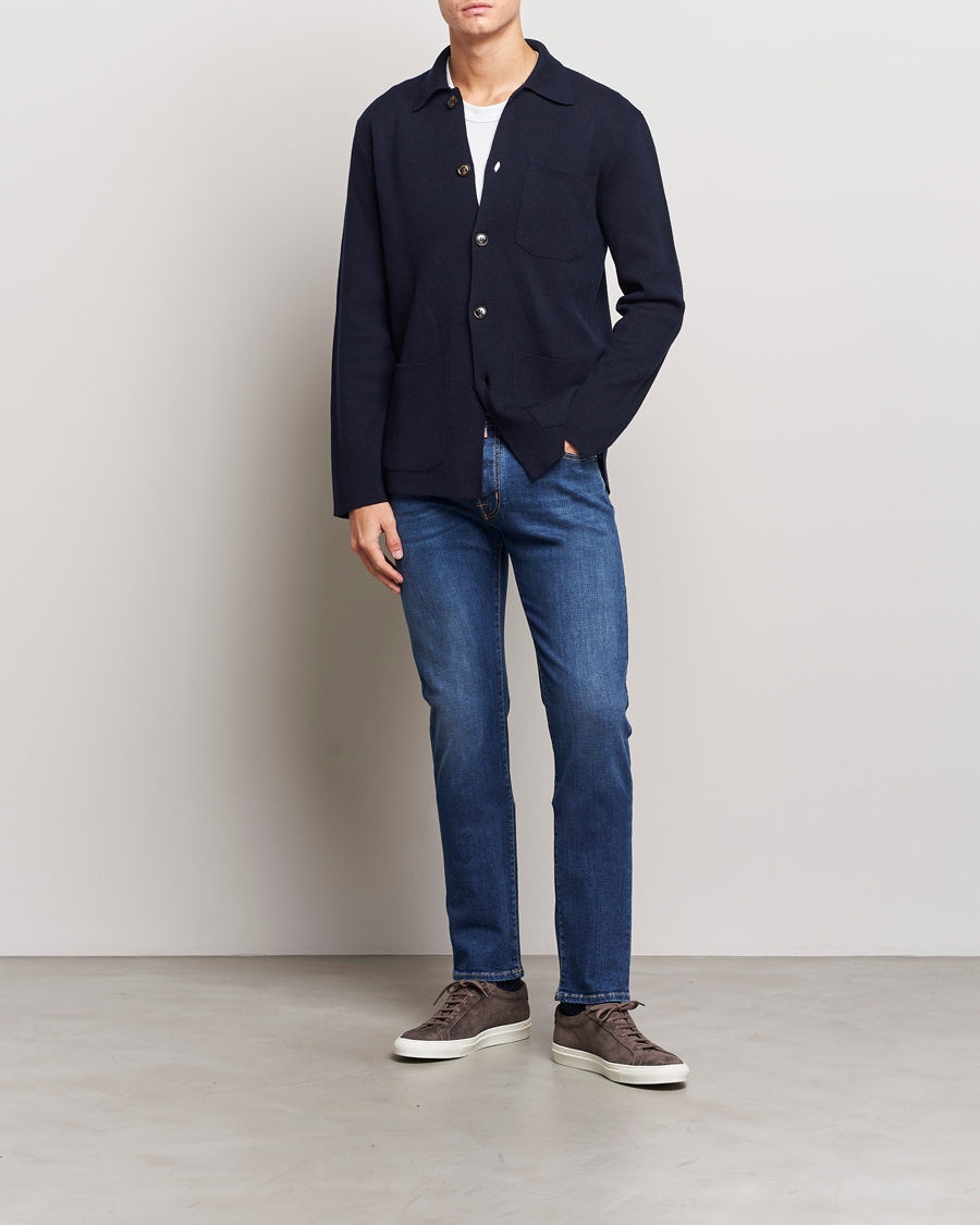 Herren | Jeans | Jacob Cohën | Bard Rome Slim Fit Stretch Jeans Mid Blue