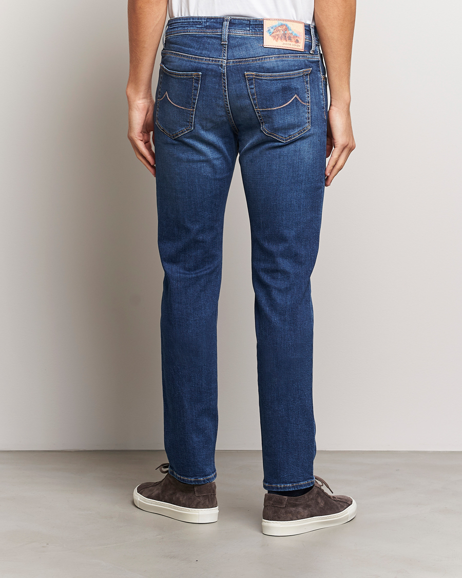 Herren | Jeans | Jacob Cohën | Bard Rome Slim Fit Stretch Jeans Mid Blue