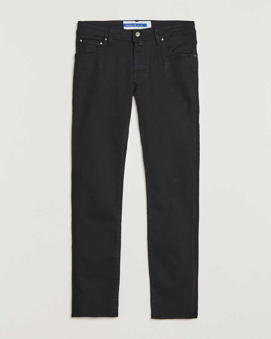 Herren | Jeans | Jacob Cohën | Nick Slim Fit Stretch Jeans Stay Black