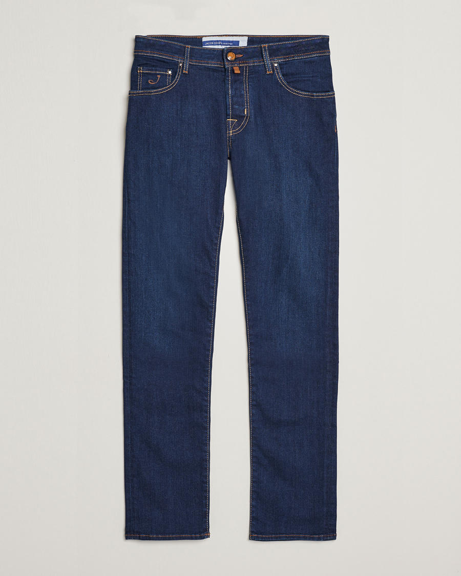 Herren | Jeans | Jacob Cohën | Nick Slim Fit Stretch Jeans Mid Blue