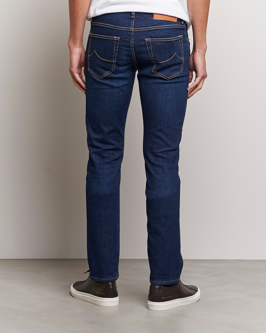 Herren | Jeans | Jacob Cohën | Nick Slim Fit Stretch Jeans Mid Blue