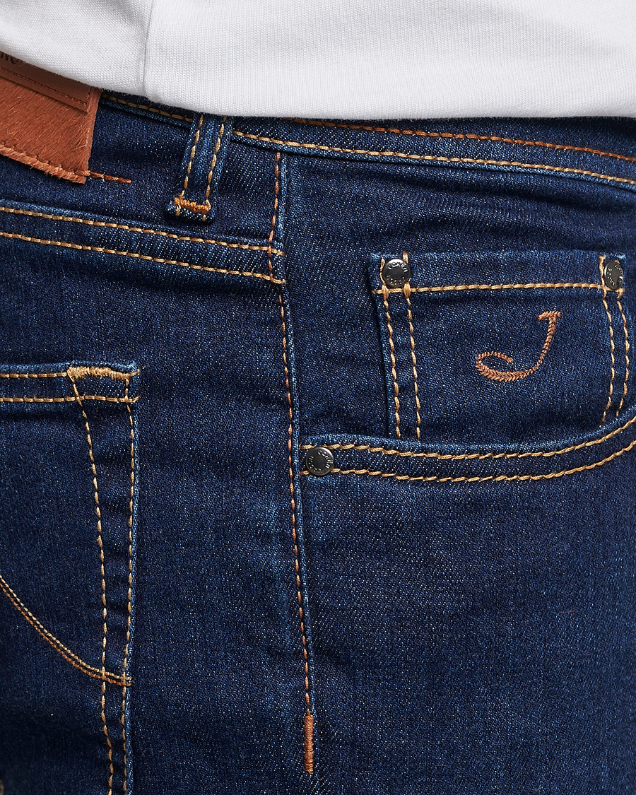 Herren | Jeans | Jacob Cohën | Nick Slim Fit Stretch Jeans Mid Blue