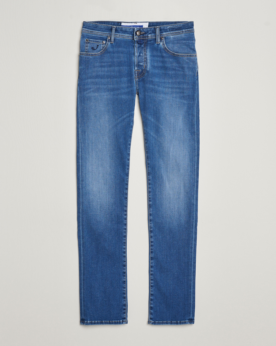 Herren | Jeans | Jacob Cohën | Nick Slim Fit Stretch Jeans Light Blue