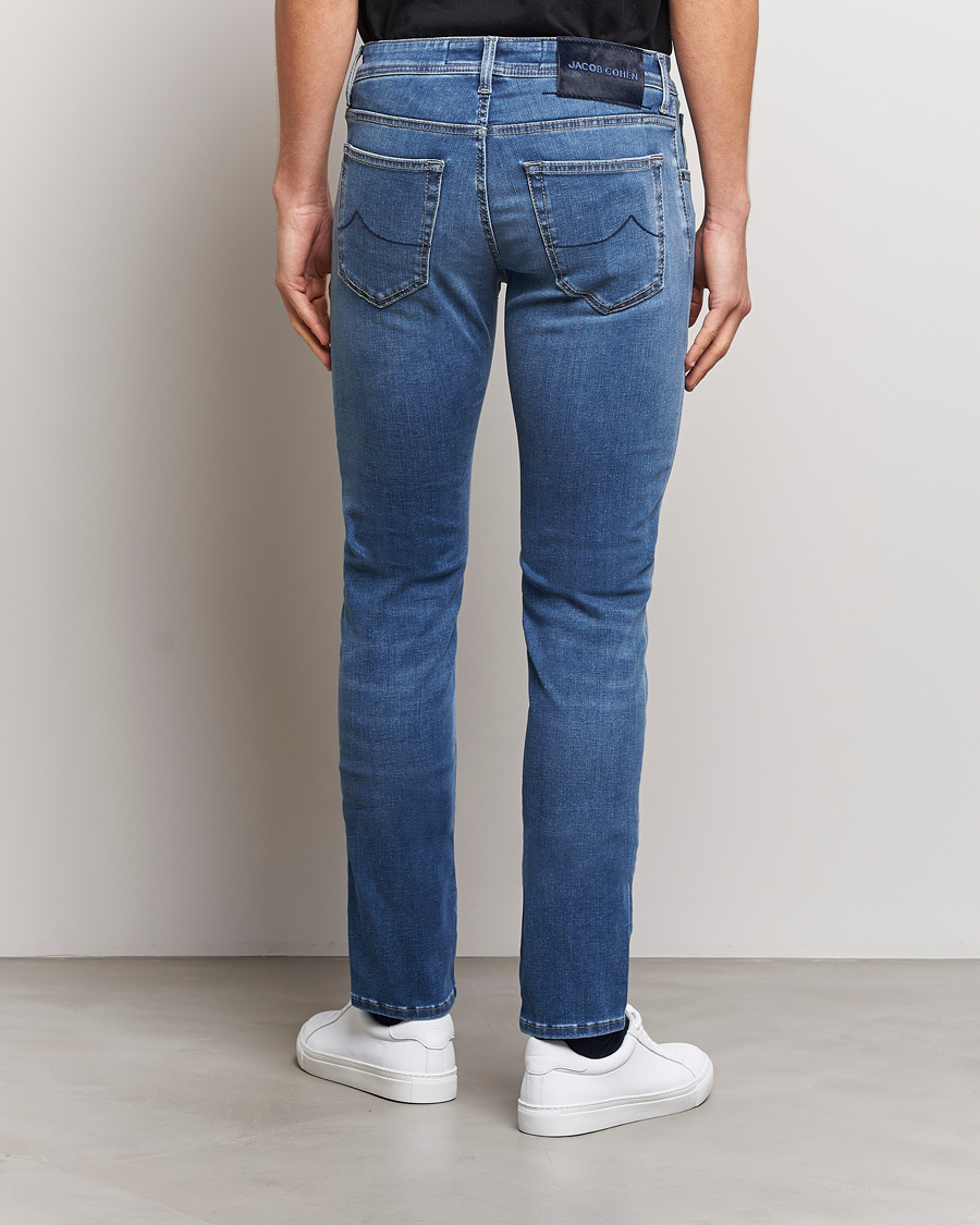 Herren | Jeans | Jacob Cohën | Nick Slim Fit Stretch Jeans Light Blue