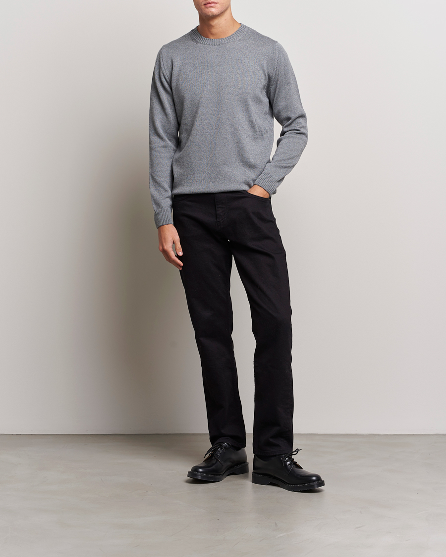Herren | Pullover | Stenströms | Chunky Merino Crew Neck Grey