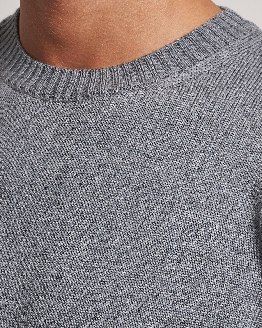 Herren | Pullover | Stenströms | Chunky Merino Crew Neck Grey